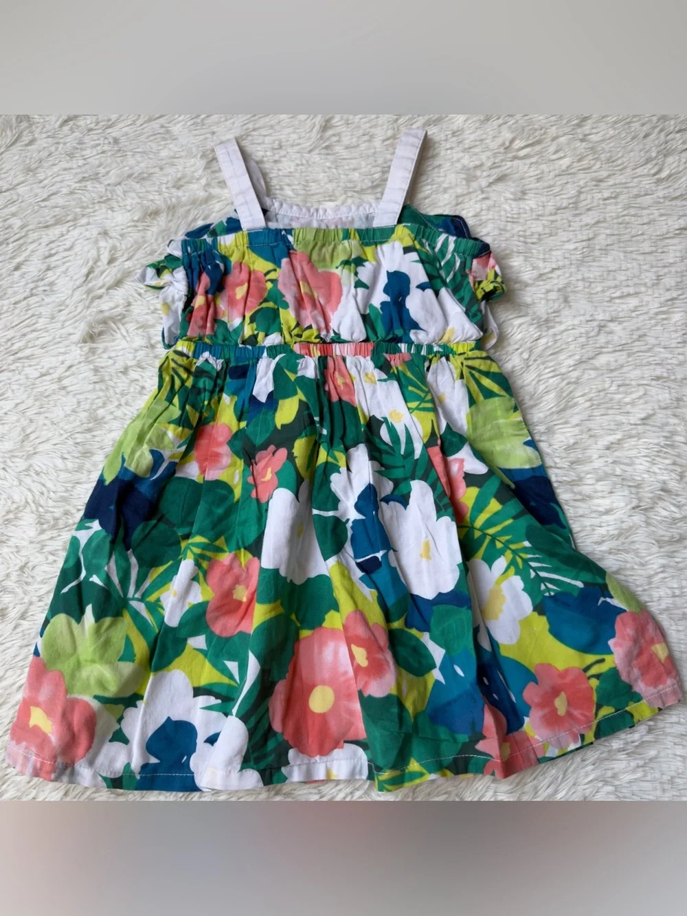 Gymboree Green Multi Floral Ruffle Sundress